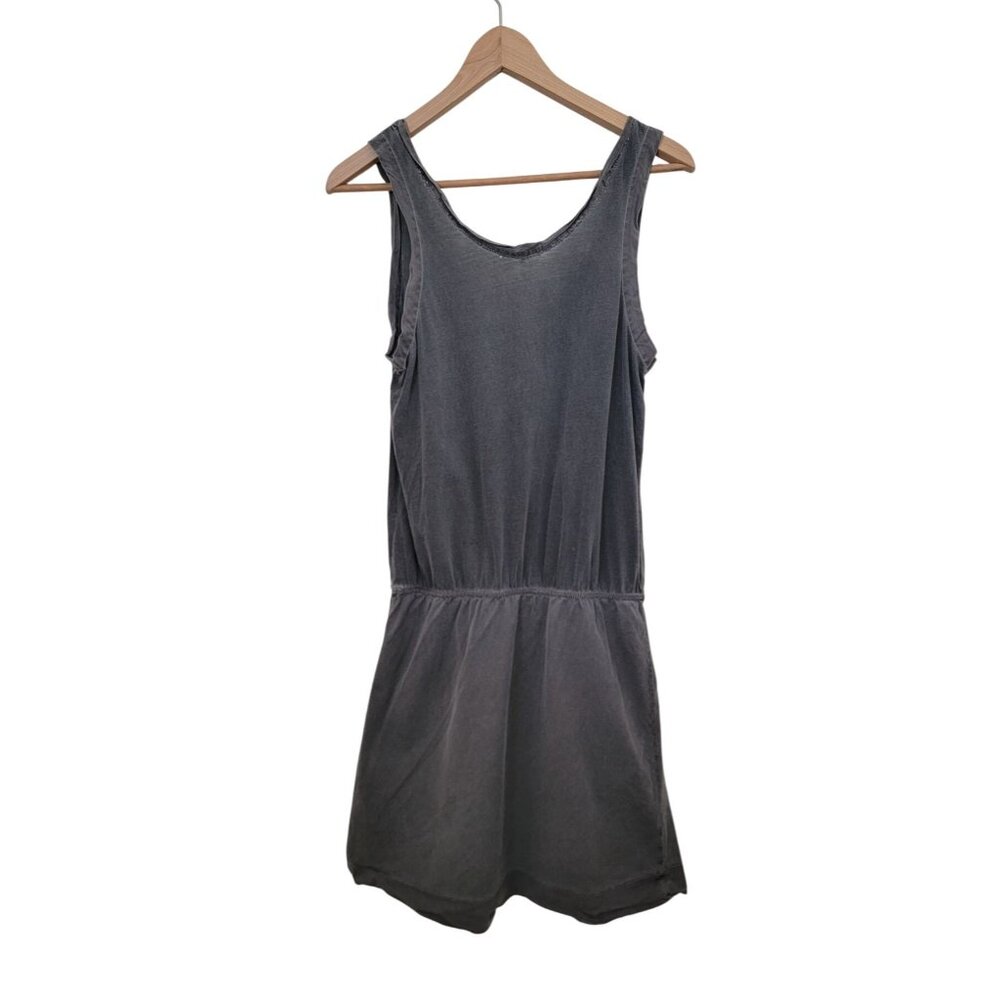James Perse Standard Womens Sleeveless Grey Supima Cotton Mini Tank Dress Size 1 - Picture 2 of 9